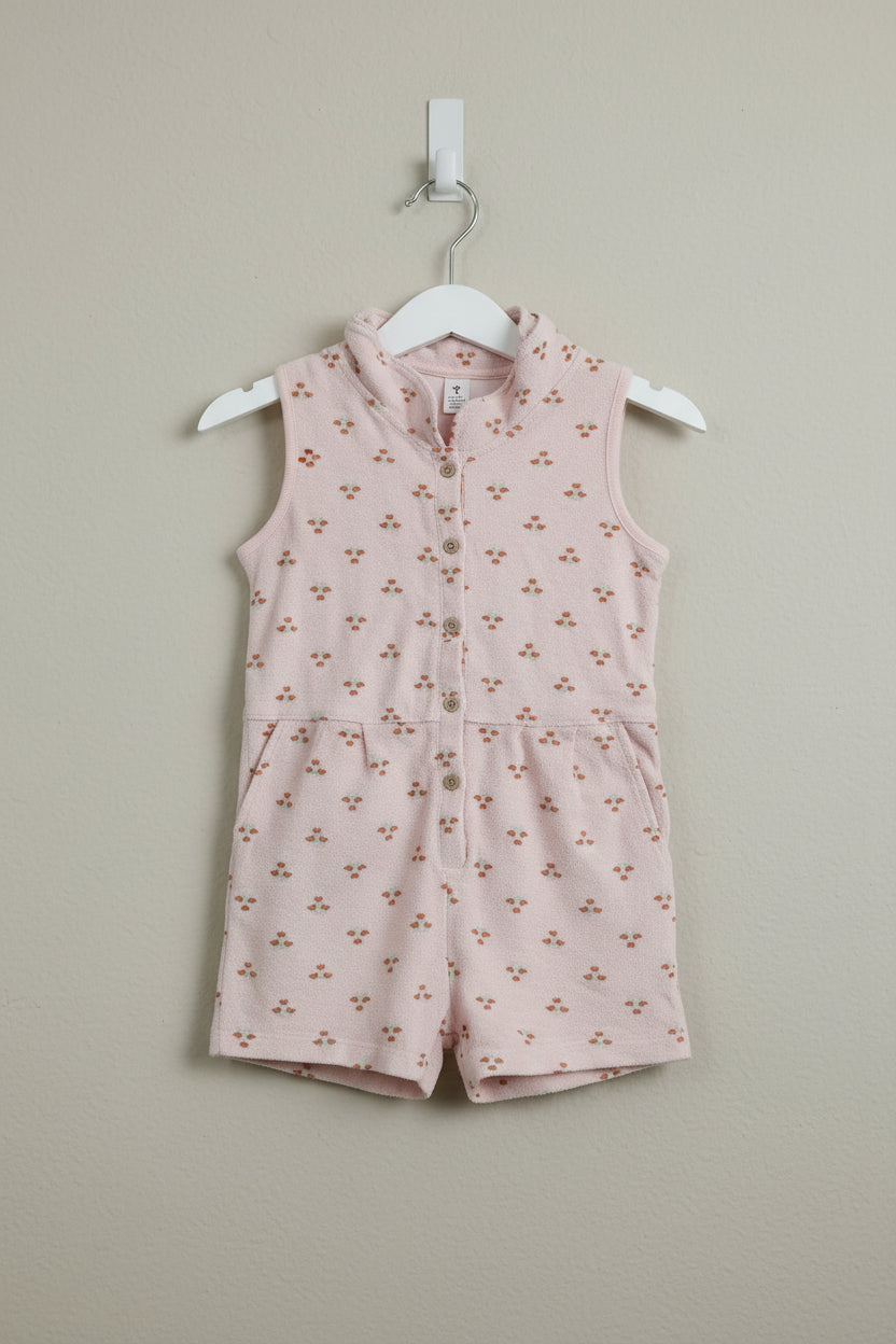 Pink and brown flower High  Quality Baby half Jumpsuits