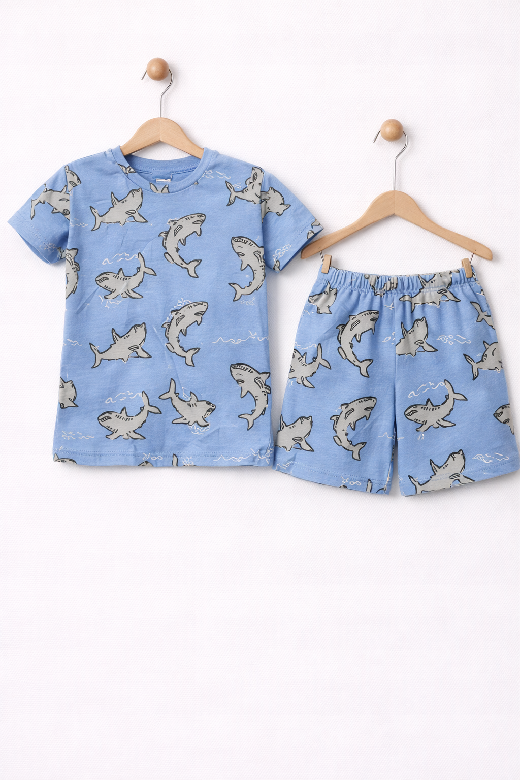 Blue  Whale 🐋-Half sleeve Shorts Set