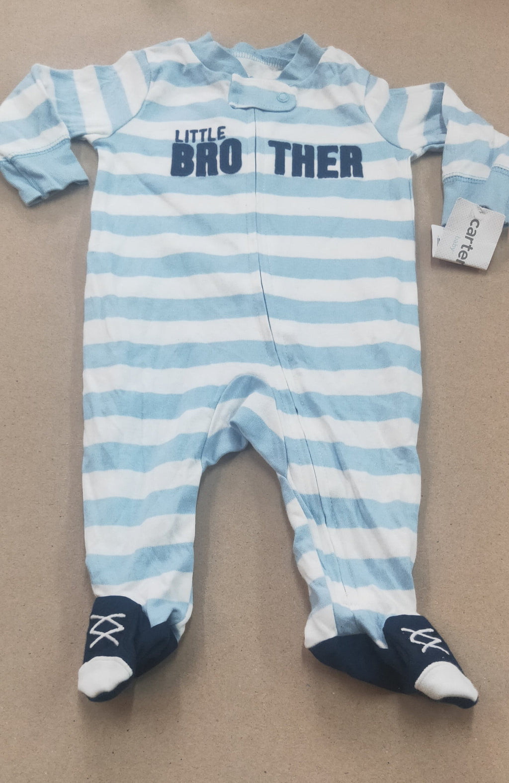 Little brother with shoe baby high quality jumpsuit (snap button)