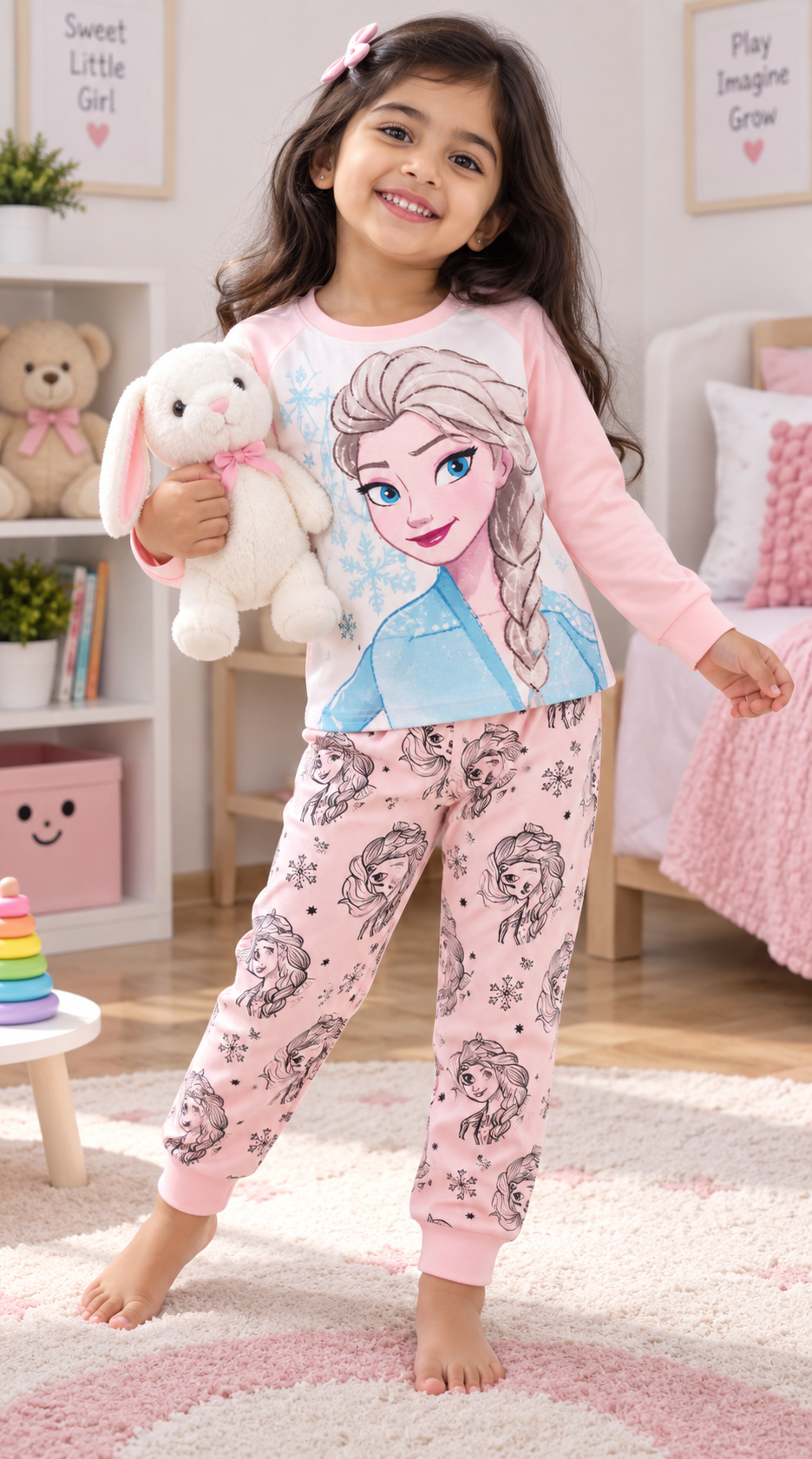 Pink -Full Sleeve Pajama Set