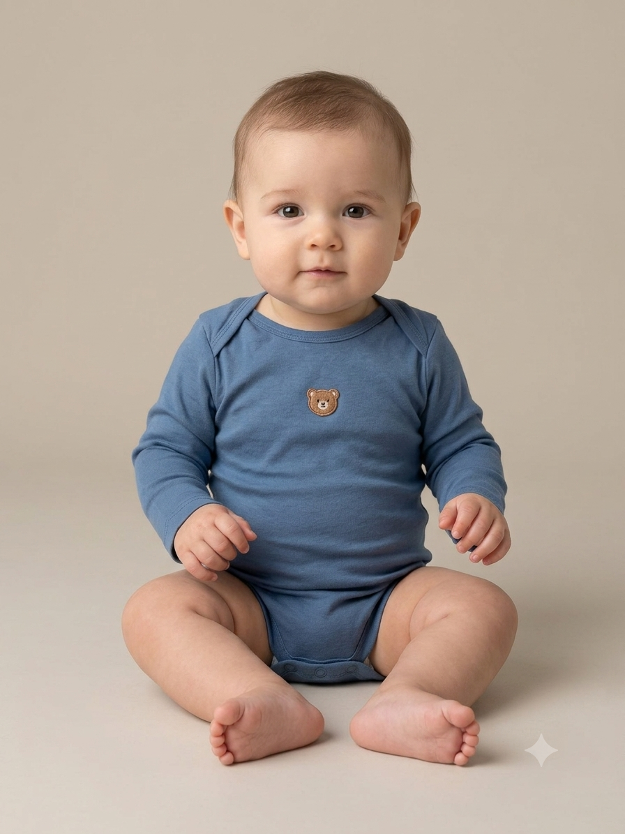 Steel blue teddy 🧸 Baby romber