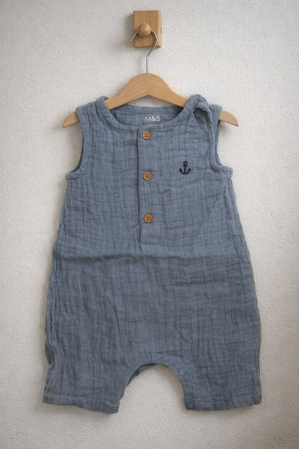 Blue-Baby Half Jumpsuit