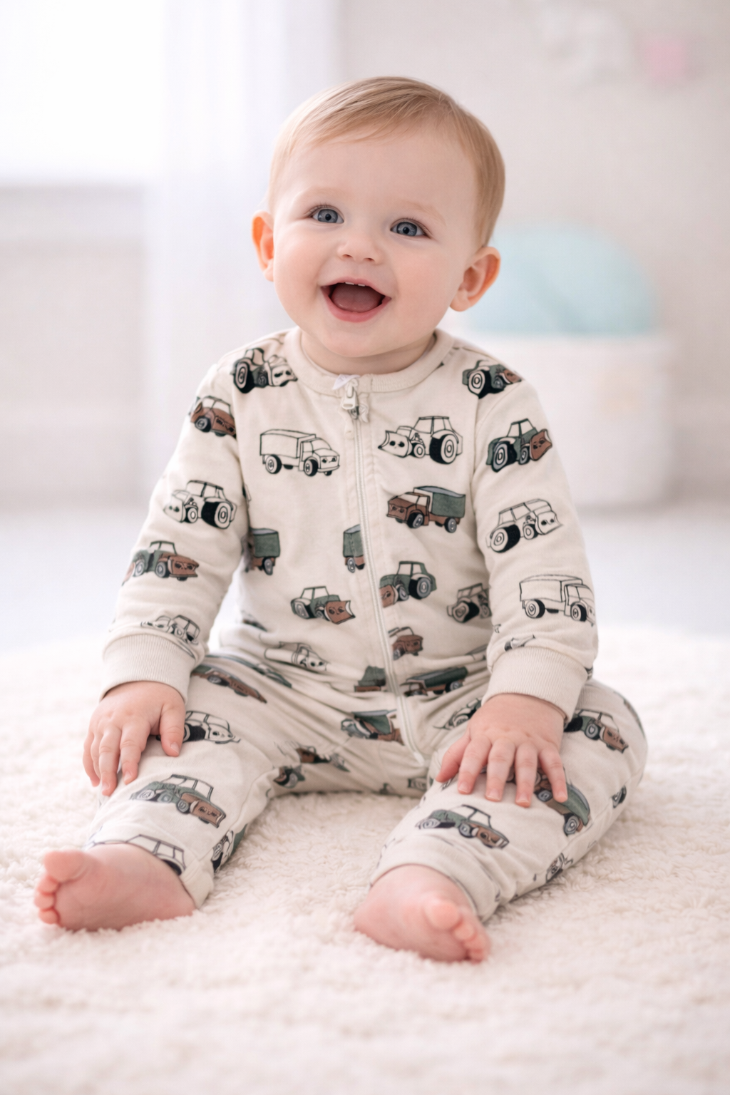 Truck Print 🚚 Baby Full Jumpsuit