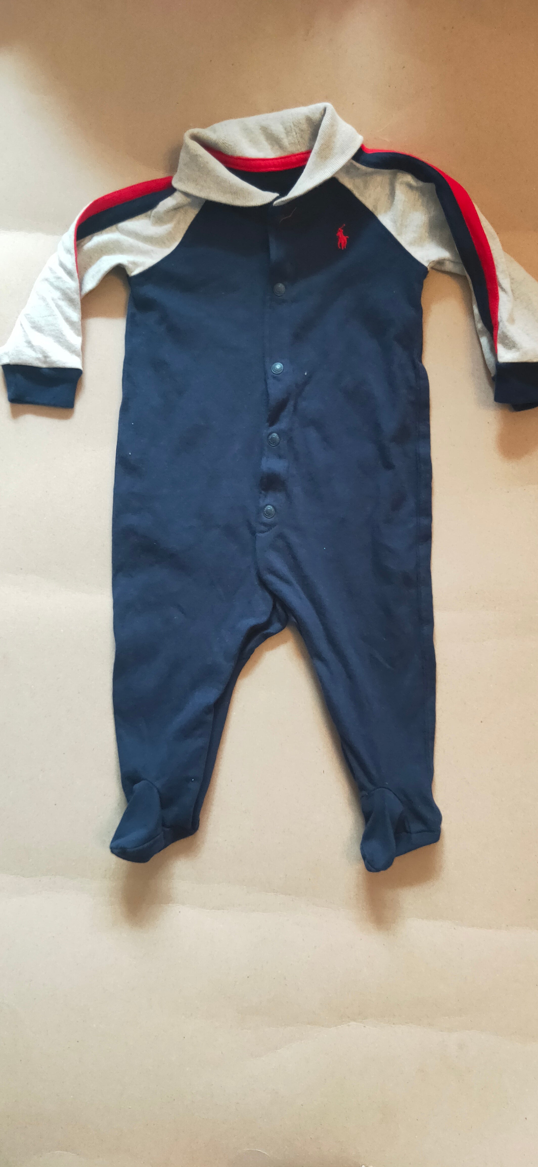 Steel blue red horse 🐴Baby high quality jumpsuit