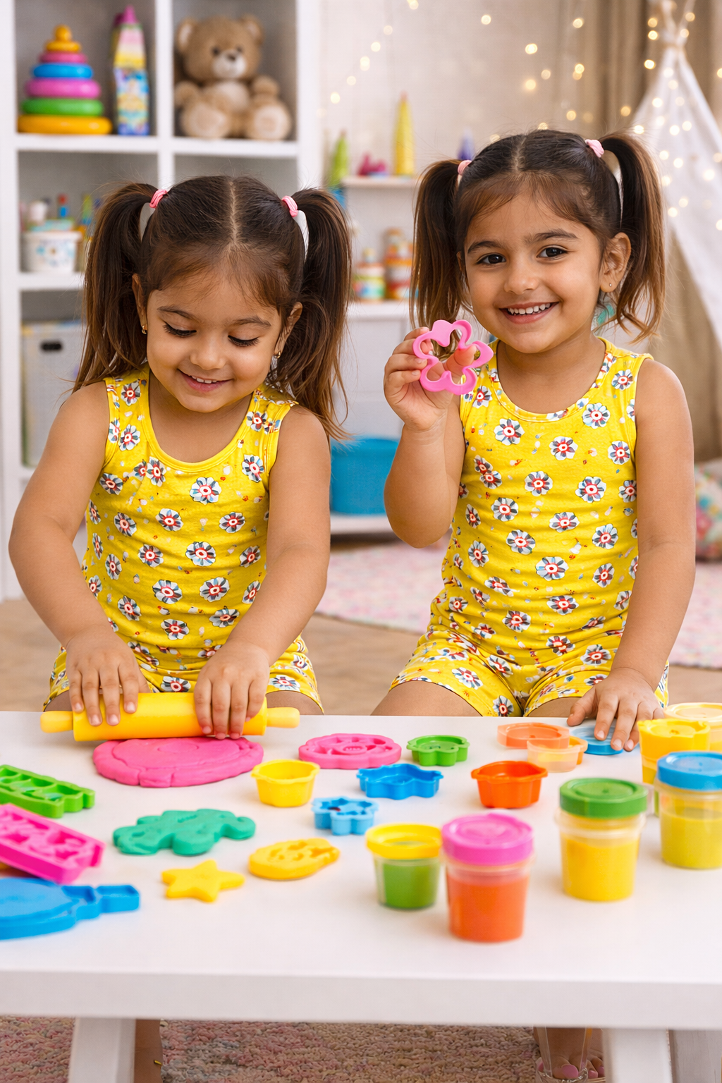 Yellow with Flowers - Sleeveless co-ords