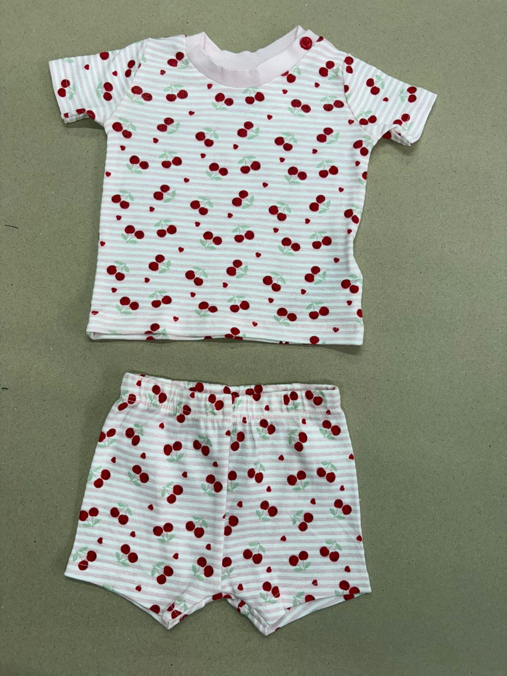 Cherry -Baby Shorts Set
