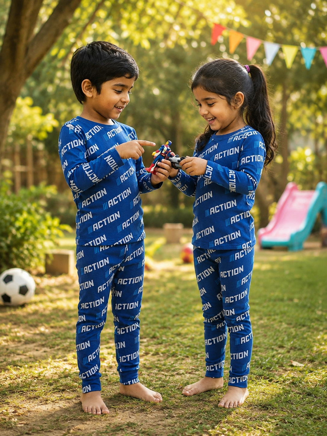 Blue ACTION theme -Premium winter wear LoopKnit