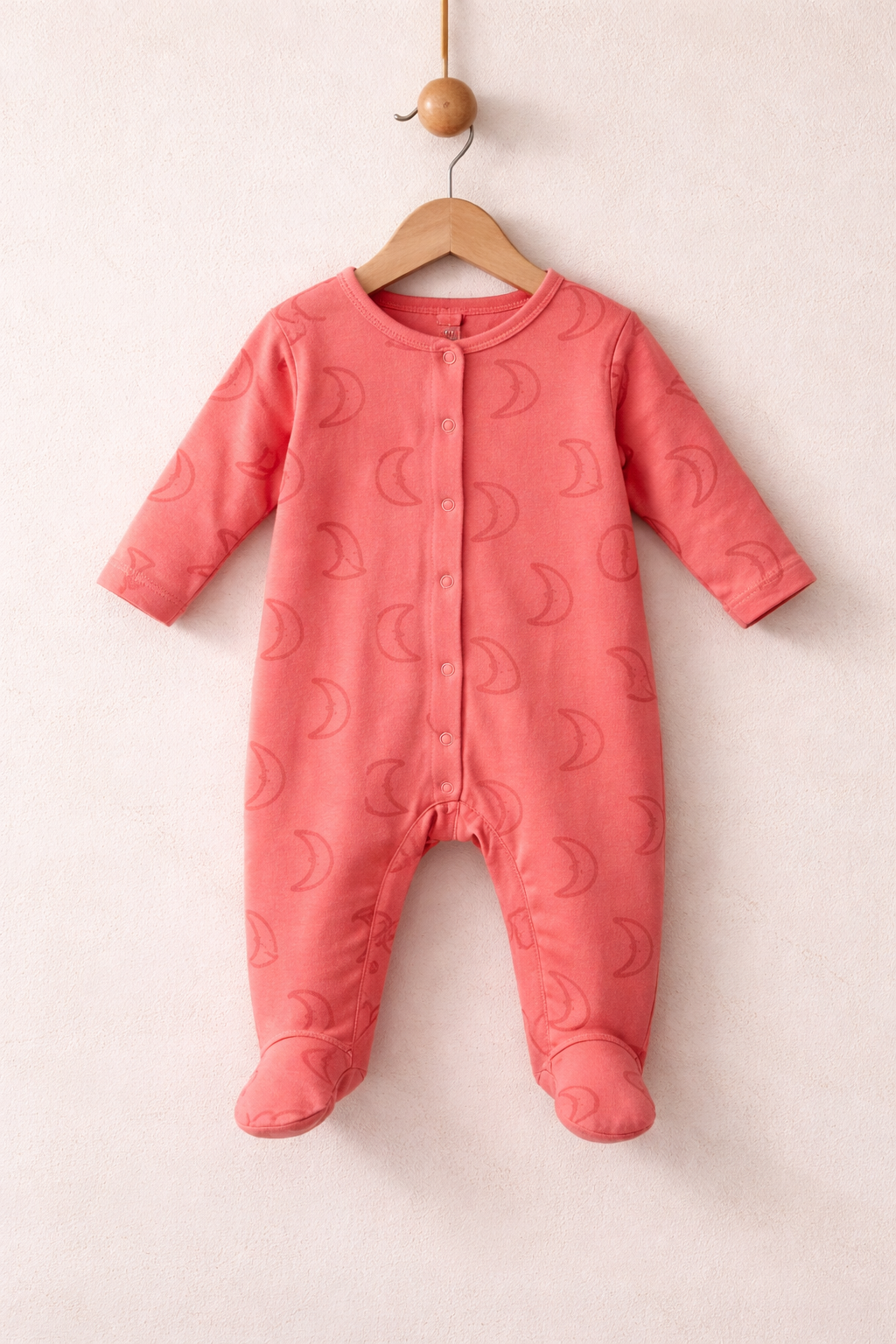 Darker coral moon prints  - Baby Jumpsuit