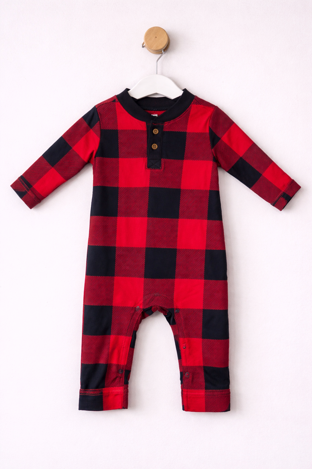 Black and red checked - Baby Jumpsuit