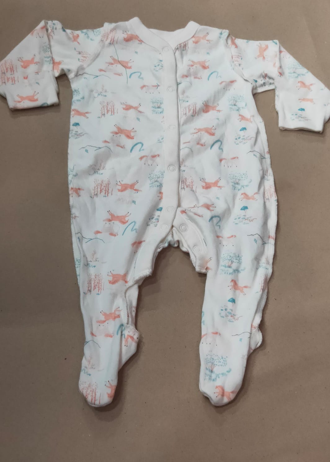 White Horse With shoe Baby High quality jumpsuit
