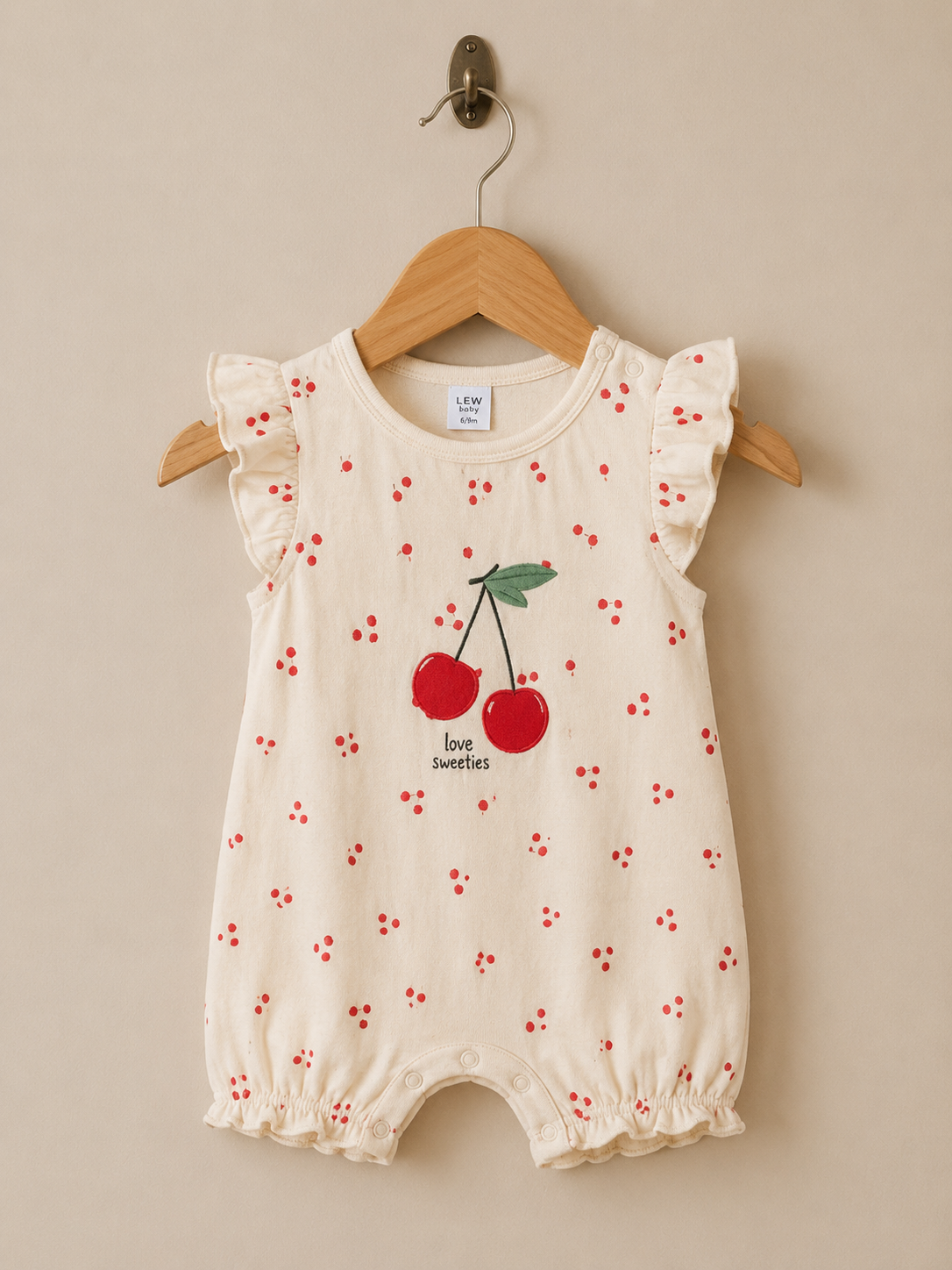 I love cherry 🍒-Baby Half Jumpsuit