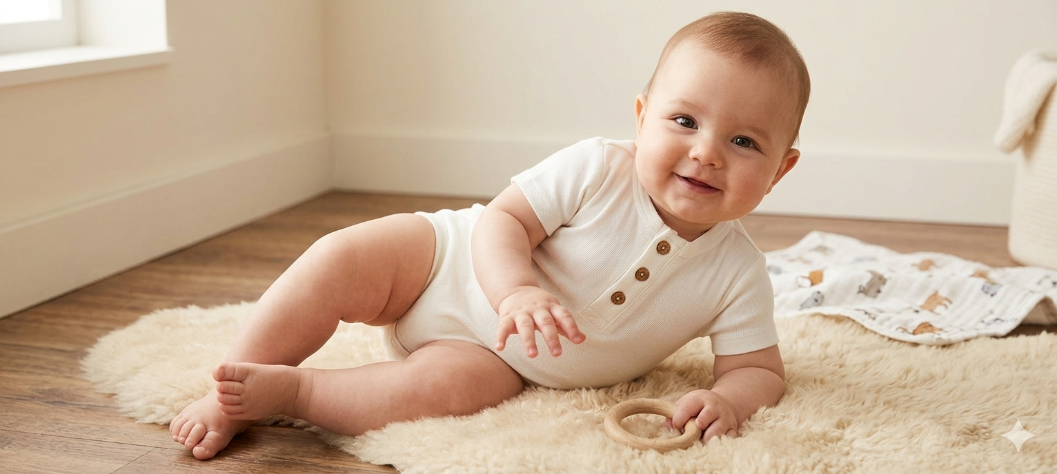 Half white - Baby Romper