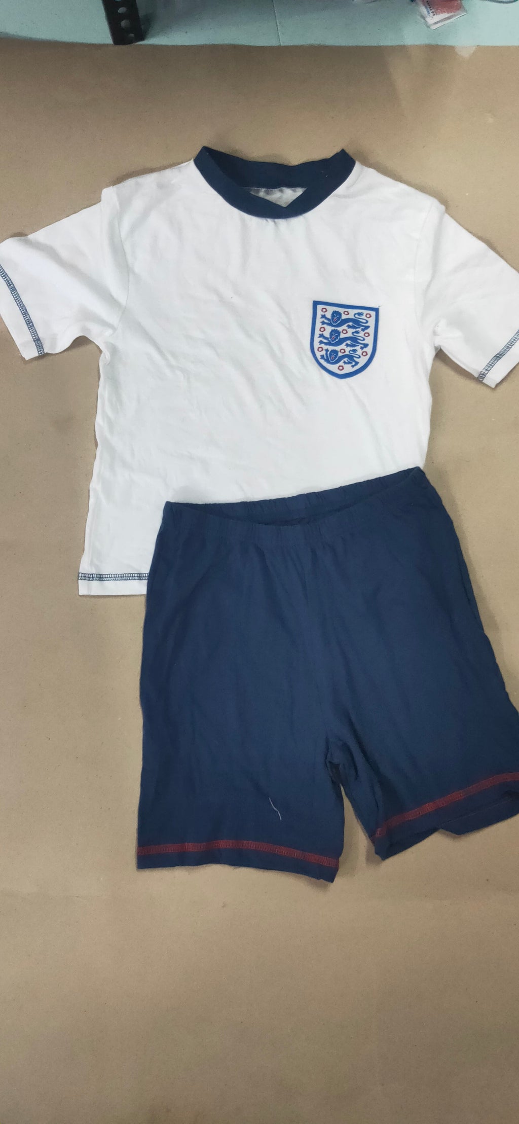White with navy-Kids Co-Ord Set premium quality