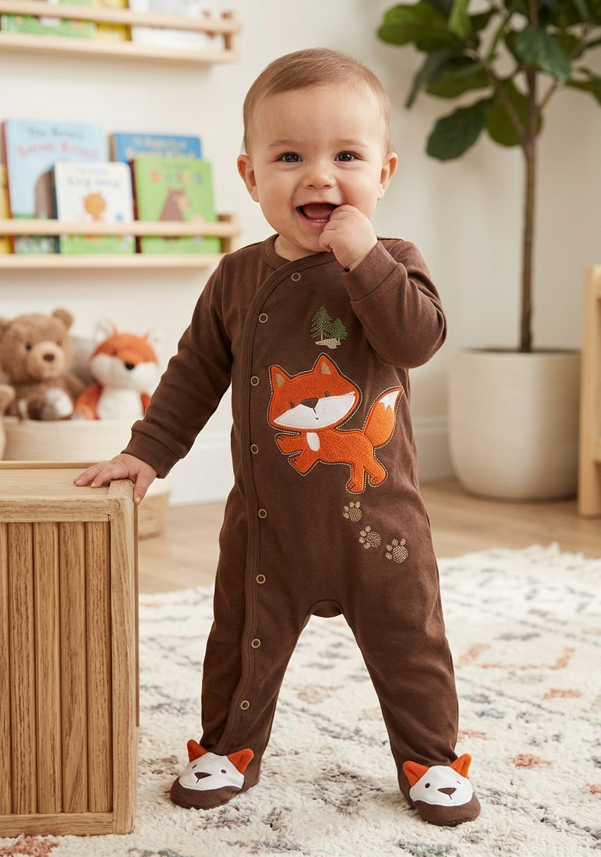 Dark brown 🟤 fog -with shoe baby high quality jumpsuit