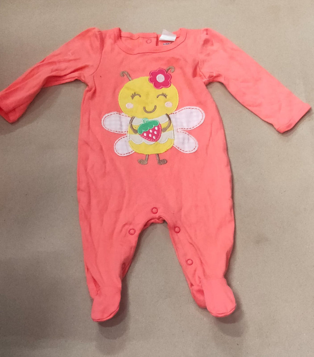 Peach orange 🐝 Honey bee With shoes baby high quality jumpsuit