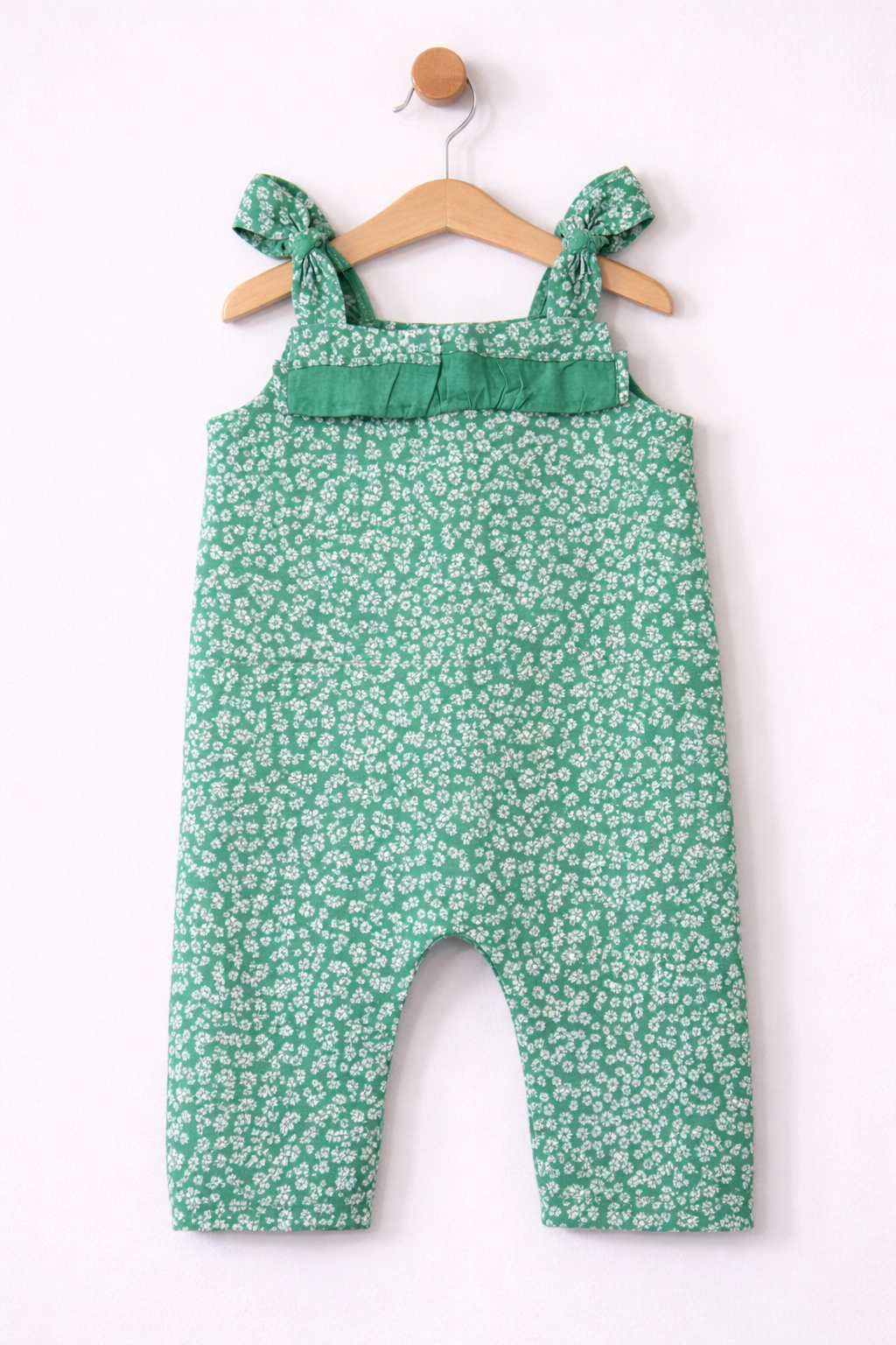 Light green flowers -Baby Jumpsuit