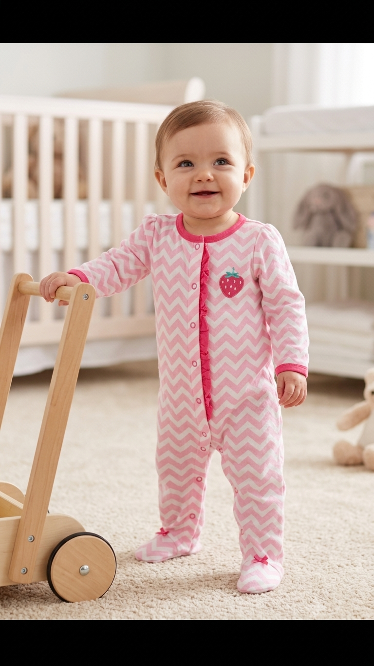 Pink & white straberry 🍓 🍓 Baby high quality Jumpsuit