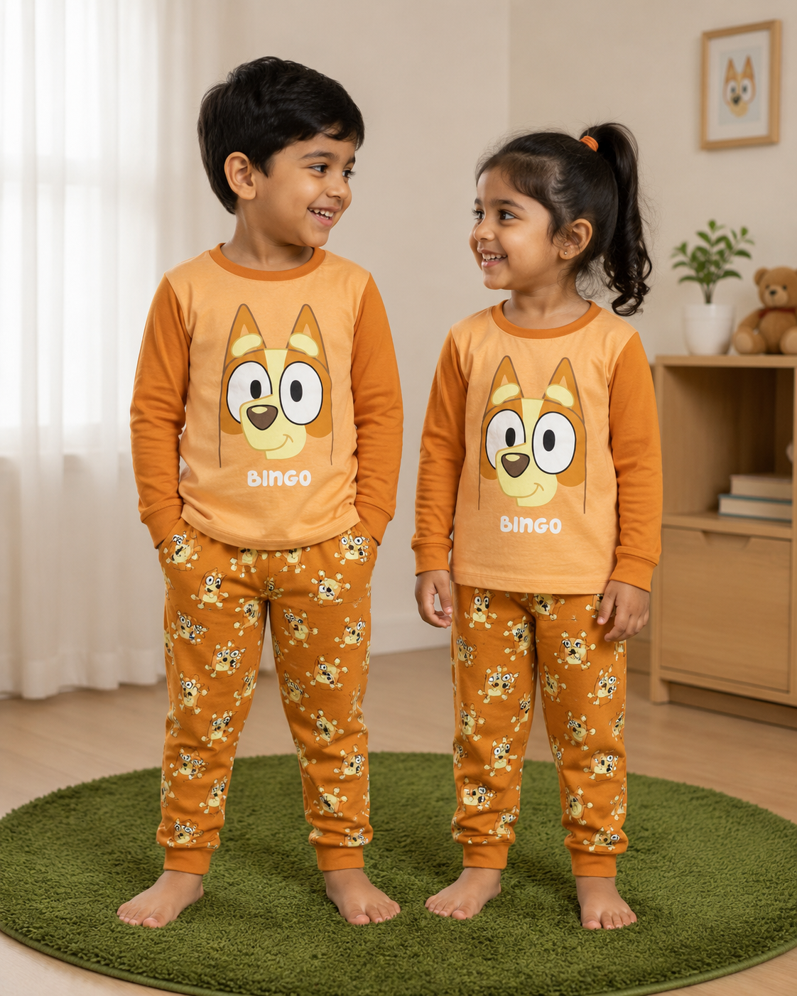 Orange with BINGO -Kids Full Sleeve Set