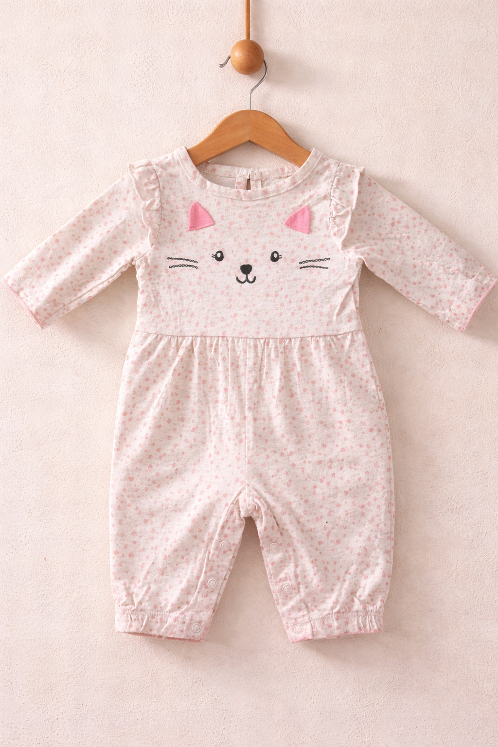 Soft pink tiny print Jumpsuit