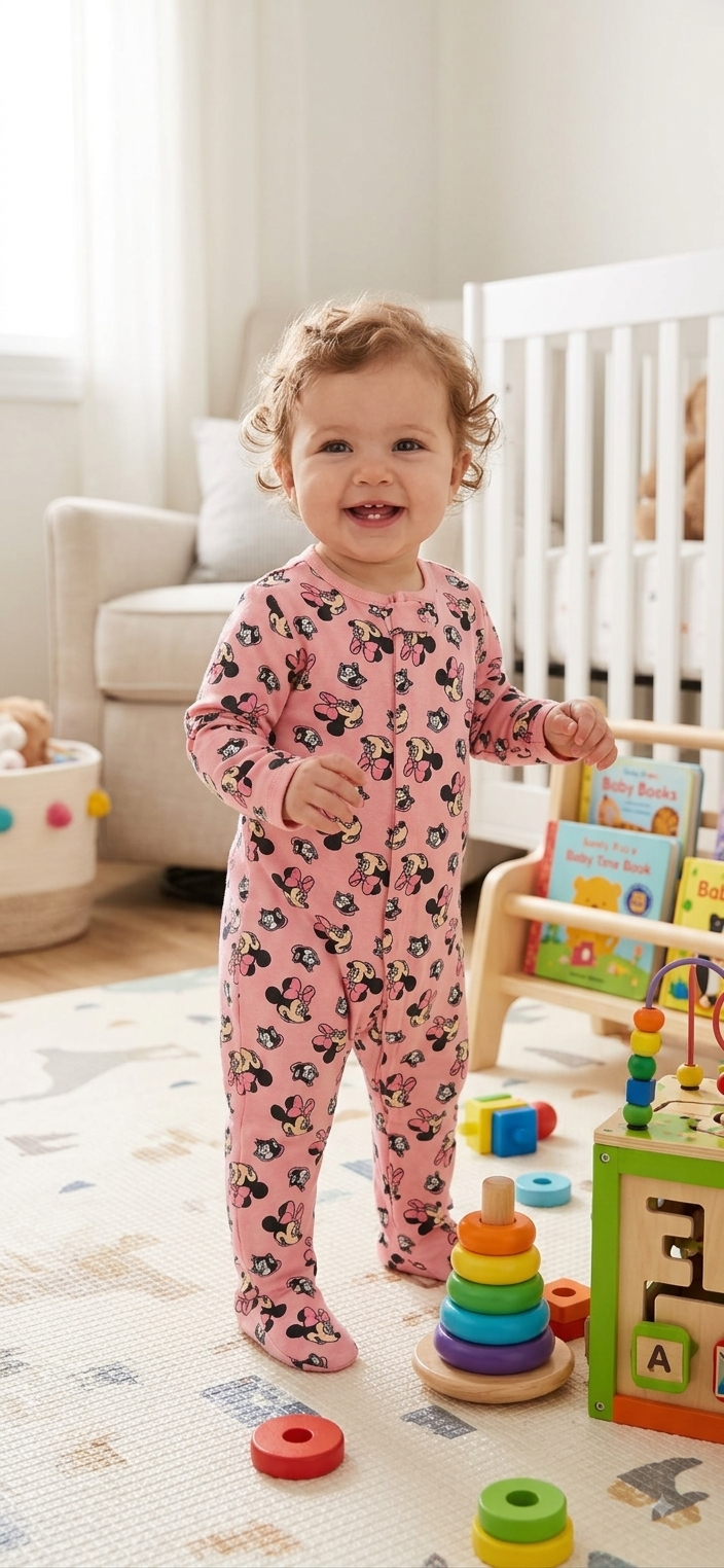Baby Mickey pink-Baby High quality jumpsuit