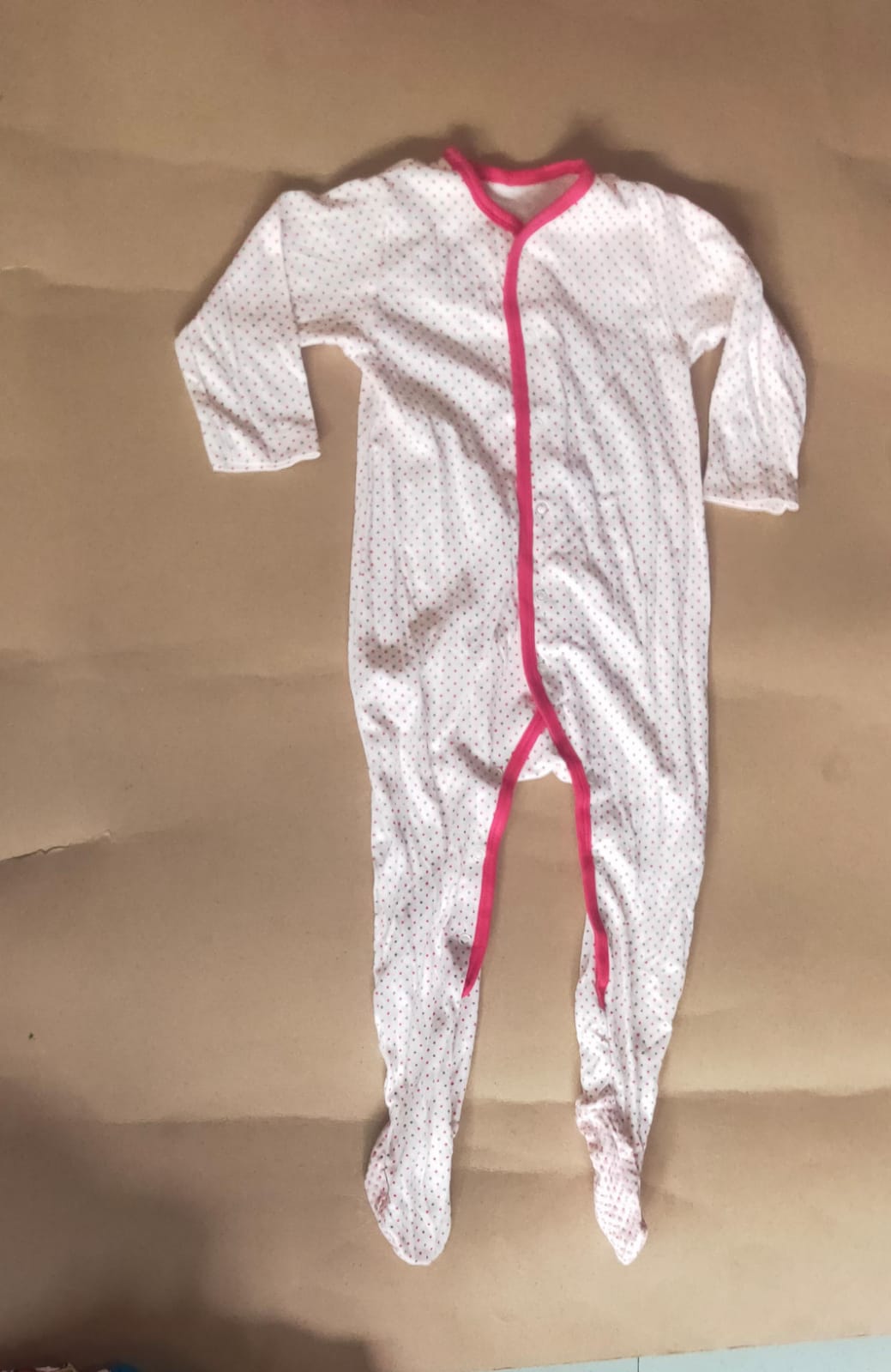White pink dots with shoes Baby high quality jumpsuit