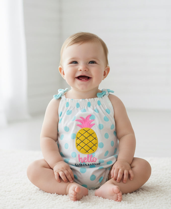 Blue with pineapple 🍍- Baby Romper
