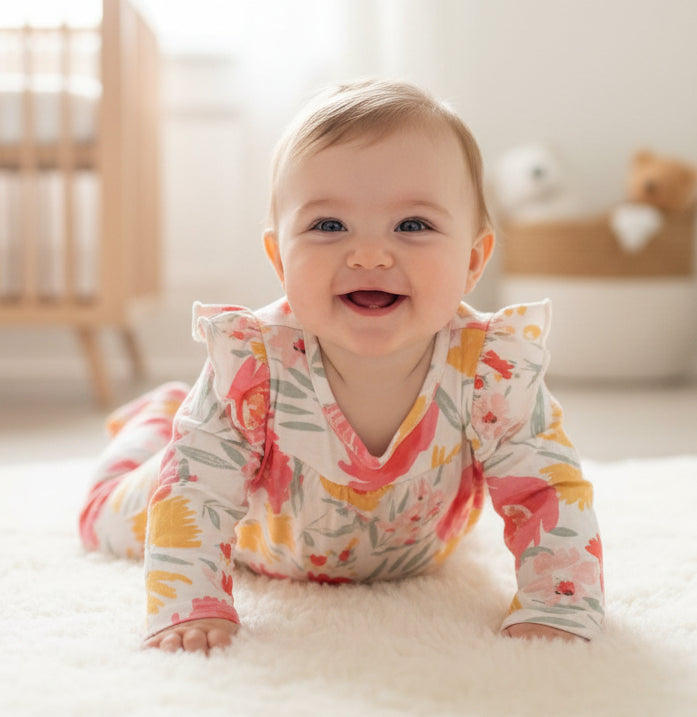 “Blossom Garden Floral” 🌷 - Baby Jumpsuit
