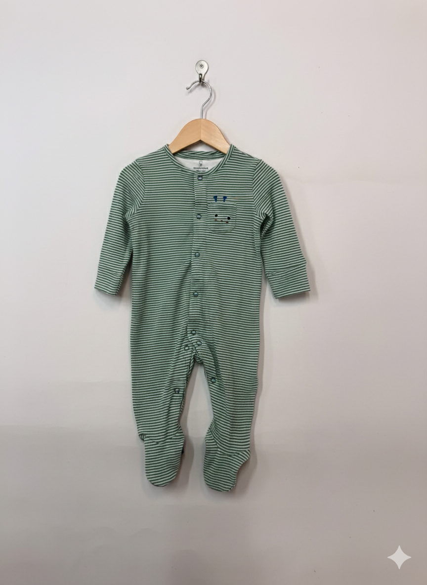 Green with strips-Baby full Jumpsuit
